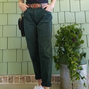 Levis 550 green high waisted mom jeans vintage